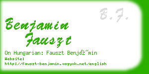 benjamin fauszt business card